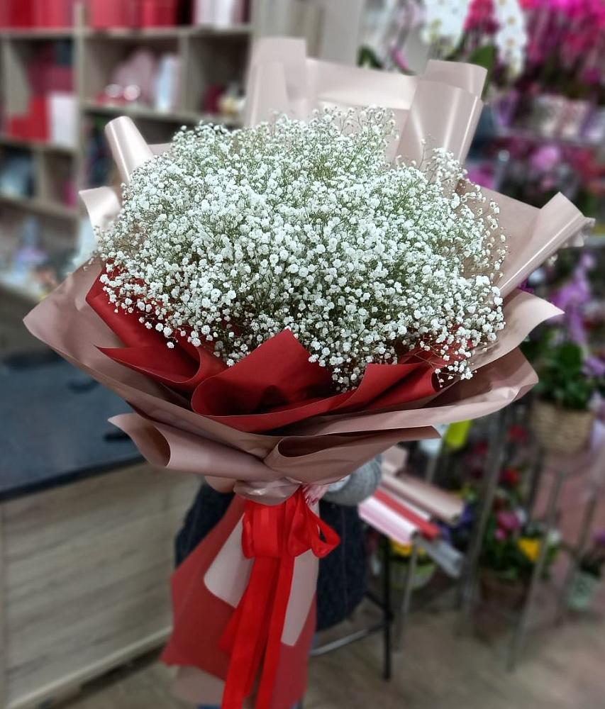 Букет Белые хлопья в Мирном Республики Саха (Якутия) Букет цветов из: Гипсофила в Мирном Республики Саха (Якутия)