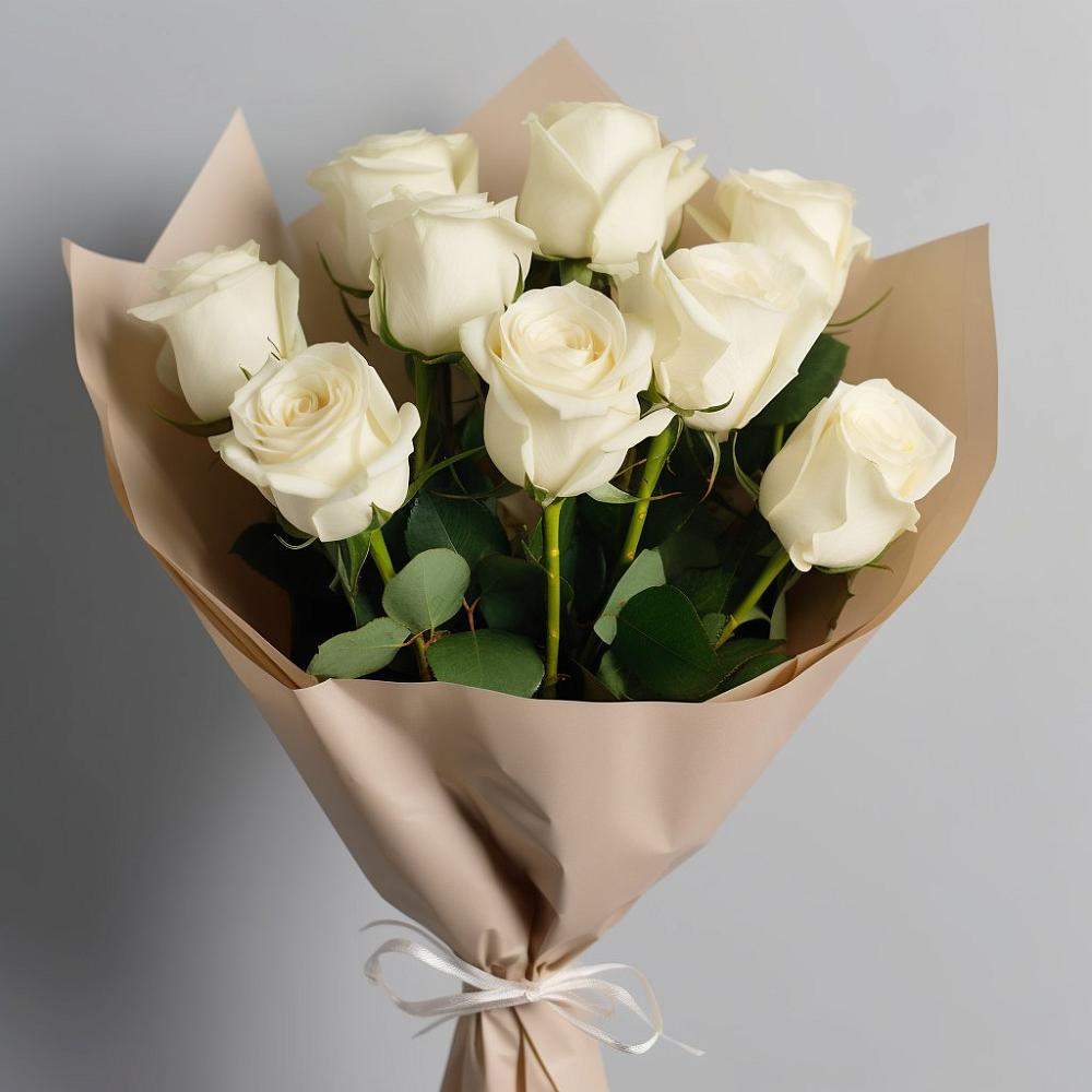 9 Белых роз Эдлесс Лав в Мирном Республики Саха (Якутия) Букет 9 Белых роз Эдлесс Лав в Мирном Республики Саха (Якутия)