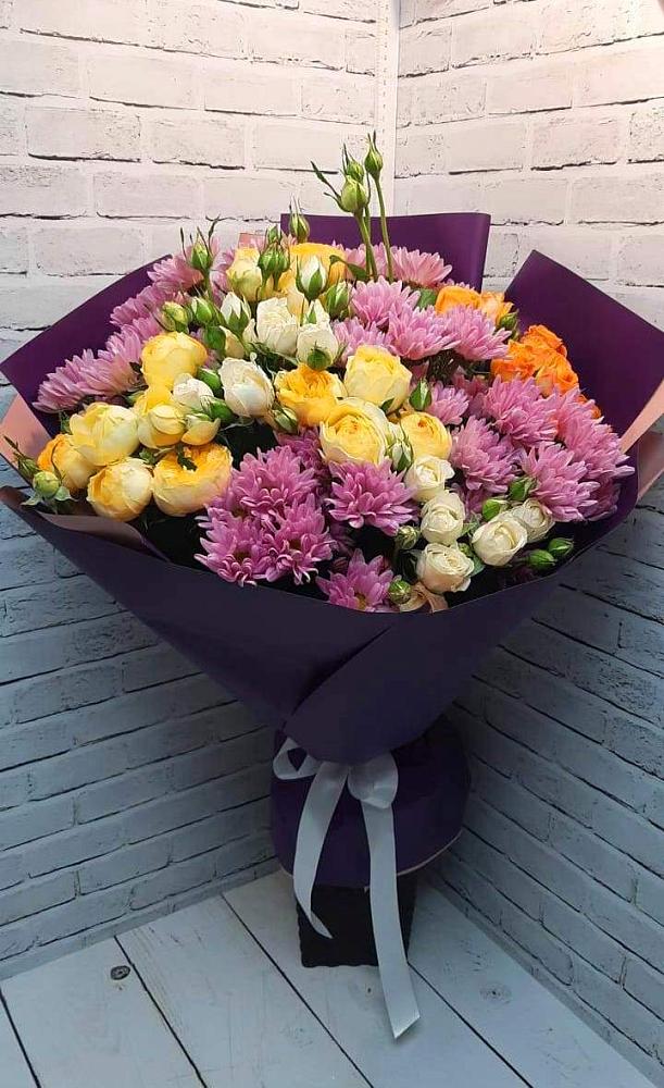 Букет цветов из: Хризантемы и Розы в Мирном Республики Саха (Якутия)