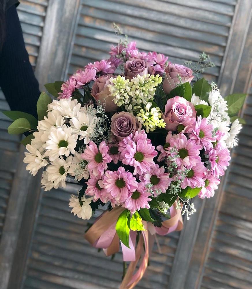 Букет цветов из: Хризантемы и Розы в Мирном Республики Саха (Якутия)