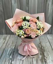 Букет цветов из:  Гвоздики, Розы и Хризантемы в Мирном Республики Саха (Якутия)